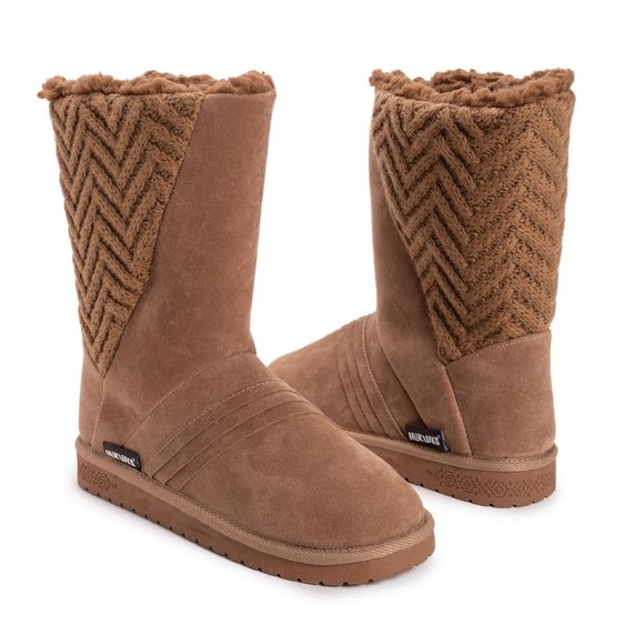 Muk Luks Women's Sarina Boots - Color: Camel - Size: 7 - Picture 1 of 7